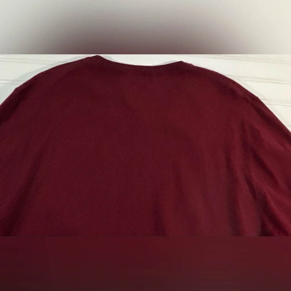 Old Navy Burgundy V Neck Sweater Lightweight Men’s Size Large Cotton New W Tags